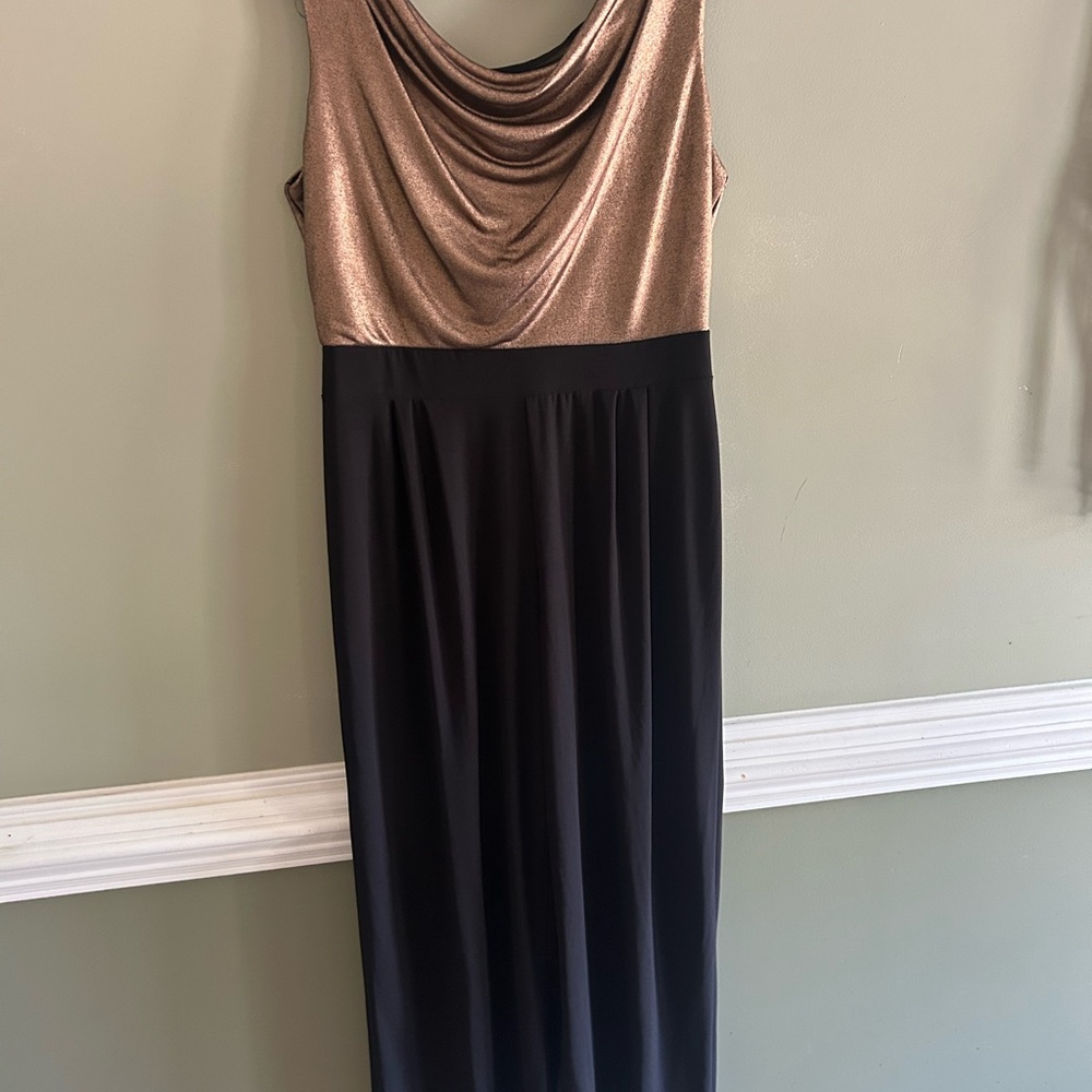 Wrapper Bronze and Black Jumpsuit